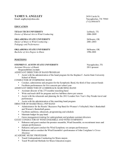 anglley, tamey suzanne - Stephen F. Austin State University