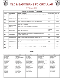 newsletter - Old Meadonians