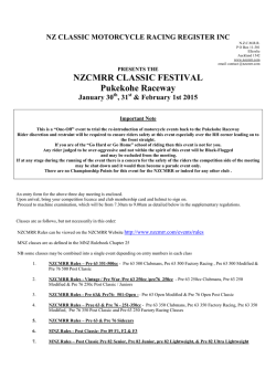 Entry Form - Motorcycling New Zealand