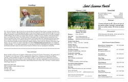 Current Bulletin - Saint Susanna Parish