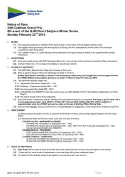 NoR - Grafham Water Sailing Club