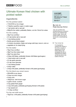 Ultimate Korean fried chicken with pickled radish