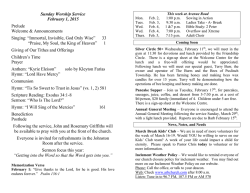 Bulletin - Avenue Road Baptist Church