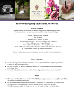Wedding Pack - Rudding Park