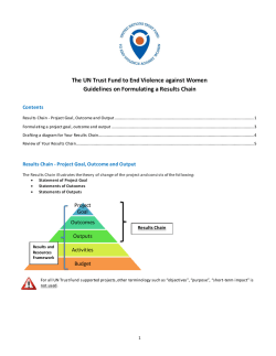 The UN Trust Fund to End Violence against Women Guidelines on