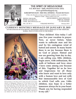 Current Issue - The Spirit of Medjugorje Online