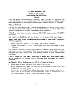 PATIENT INFORMATION EVOTAZ&trade; (EV-oh-taz