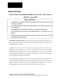 Media Release - Business Standard