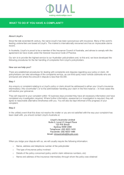 Complaints Procedure