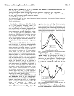 BRIGHTNESS TEMPERATURE OVER CRATER TYCHO