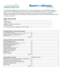 Mortgage Loans Modified Assistance