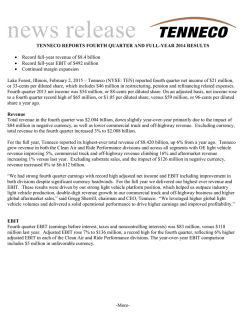 to download Q4 anf Full Year 2014 release including