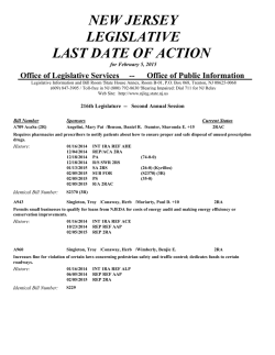 Legislative LDOA - New Jersey Legislature