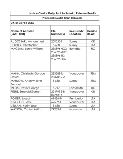 Justice Centre Daily Results - Provincial Court of British Columbia