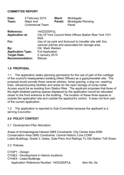 COMMITTEE REPORT - City of York Council