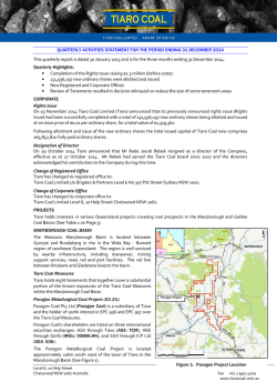QUARTERLY ACTIVITIES STATEMENT FOR THE PERIOD ENDING