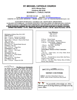 this weeks bulletin - ST. Michael Catholic Church