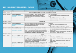 LIFE INSURANCE PROGRAM &ndash; EVOLVE