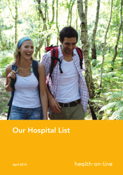 PB53188 HOL Our Hospital List - Health-On-Line