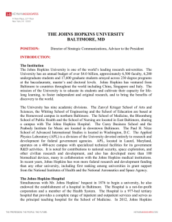 the johns hopkins university baltimore, md