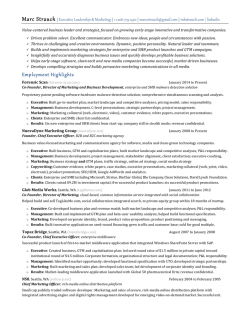 Resume - Marc Baraka Strauch