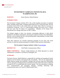 investment company institute (ici) washington, dc