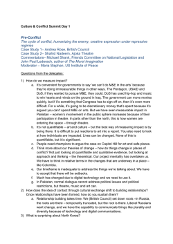 Record of discussion on day one of Culture and