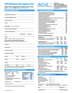 2015 Membership Application