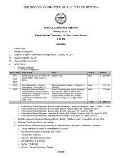 Agenda - Boston Public Schools