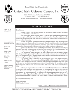Download Newsletter - United Irish Cultural Center