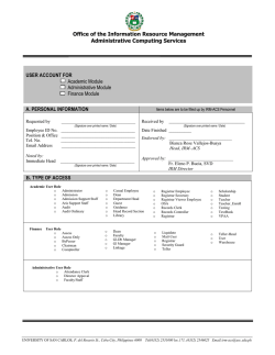 4. ISMIS User Account Form