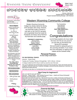 OysterRidgeOutlook - Kemmerer Outreach