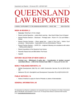 03 QLR - 30 January 2015