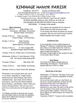 KIMMAGE MANOR PARISH - Kimmage Manor Website