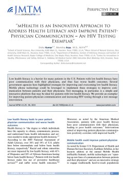 An HIV Test - Journal of Mobile Technology in Medicine