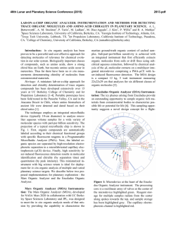 instrumentation and methods for detecting trace organic molecules