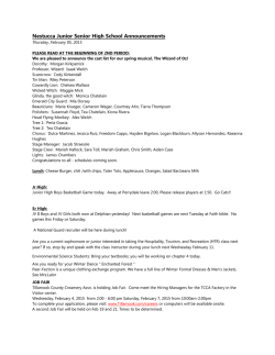 Nestucca Junior Senior High School Announcements