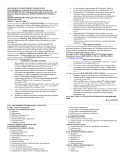 BUPRENORPHINE HCl Sublingual Tablets