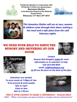 WE NEED YOUR HELP TO SERVE THE HUNGRY AND
