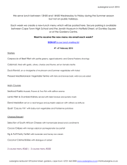 We serve lunch between 12h00 and 14h00 Wednesday