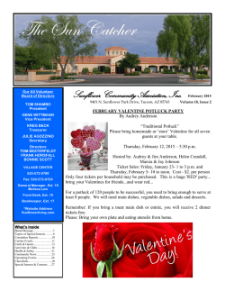 Sunflower Community Association,, Inc. February 2015