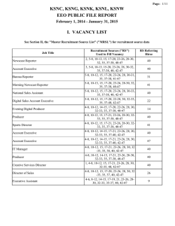ksnc, ksng, ksnk, ksnl, ksnw eeo public file report i. vacancy list