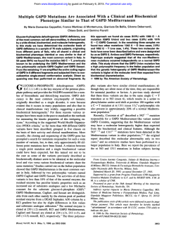 Multiple G6PD Mutations Are Associated With a Clinical and