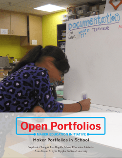 Maker Portfolios in School - Maker Education Initiative