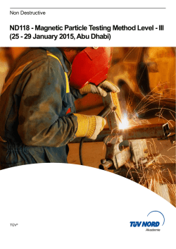 Magnetic Particle Testing Method Level - III - Home