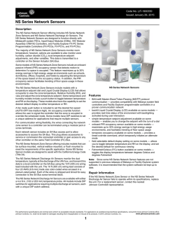 [PDF] NS Series Network Sensors Catalog Page
