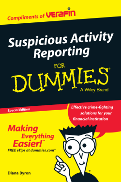 Suspicious Activity Reporting For Dummies&reg;, Special Edition