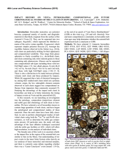 IMPACT HISTORY ON VESTA: PETROGRAPHIC - USRA