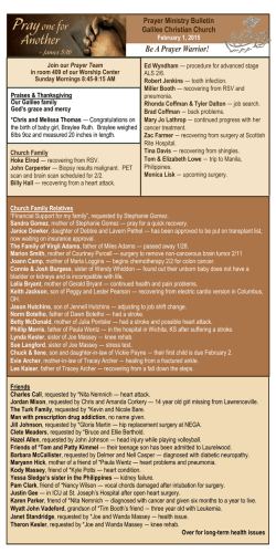 Be A Prayer Warrior! - Galilee Christian Church