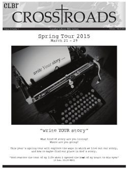 2015 (February &ndash; March) - Canadian Lutheran Bible Institute